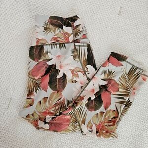 Tropical Print old navy powersoft workout Capri leggings